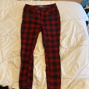 Plaid scene/emo pants